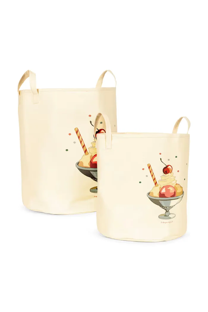 Konges Sløjd кошница за играчки за деца от памук TOY STORAGE BAGS бежова KS105109