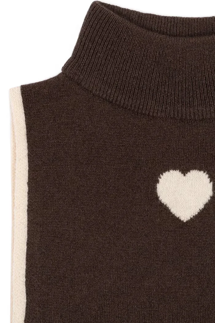 Konges Sløjd кръгъл шал за деца от вълна COLLETTE NECKWARMER кафяв KS103461