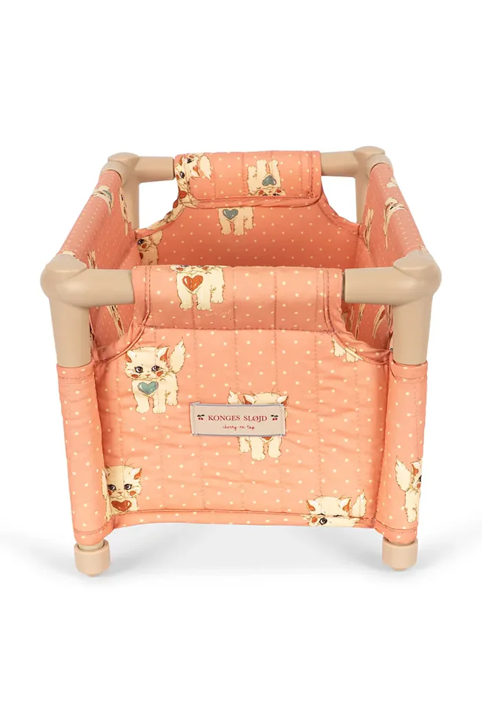 Konges Sløjd Легло за кукли за деца от памук DOLL TRAVEL BED оранжево KS105972