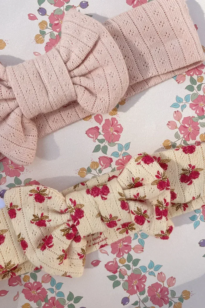 Konges Sløjd Лента MINNIE NEW BAMBI BONNET GOTS в розово KS103188