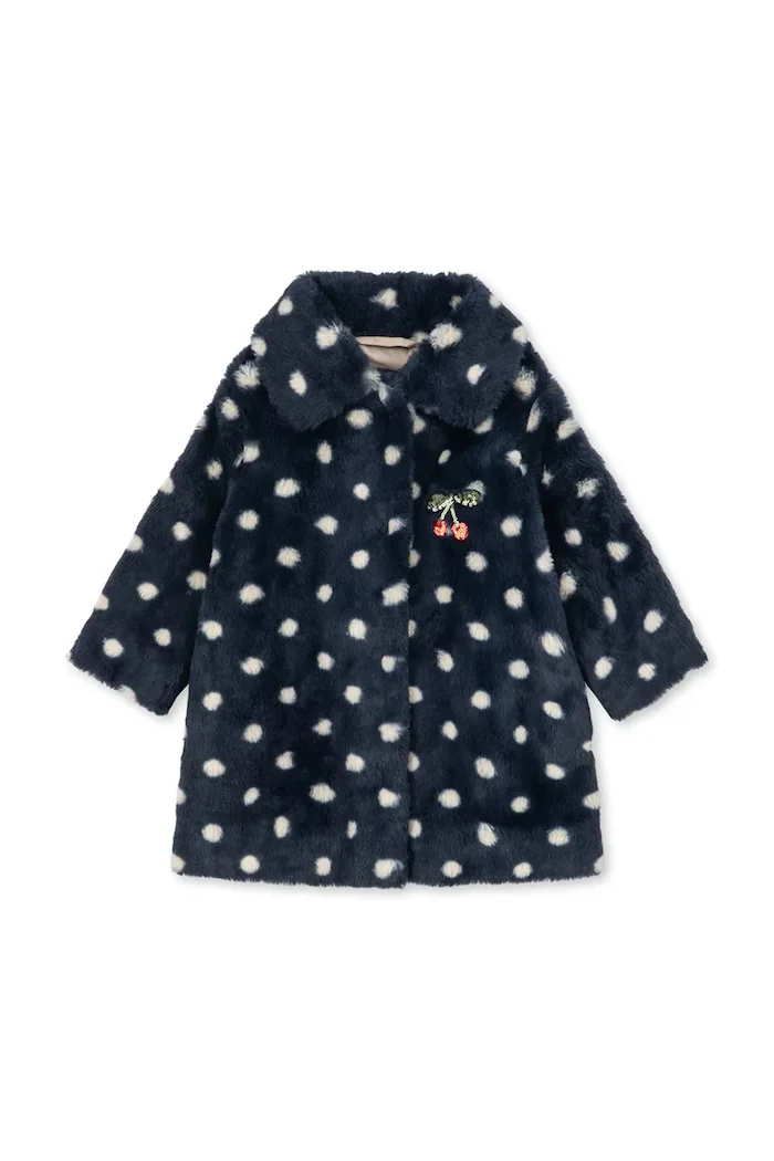 Konges Sløjd палто от еко пух за деца FUZZIE COAT GRS тъмносиньо KS106477