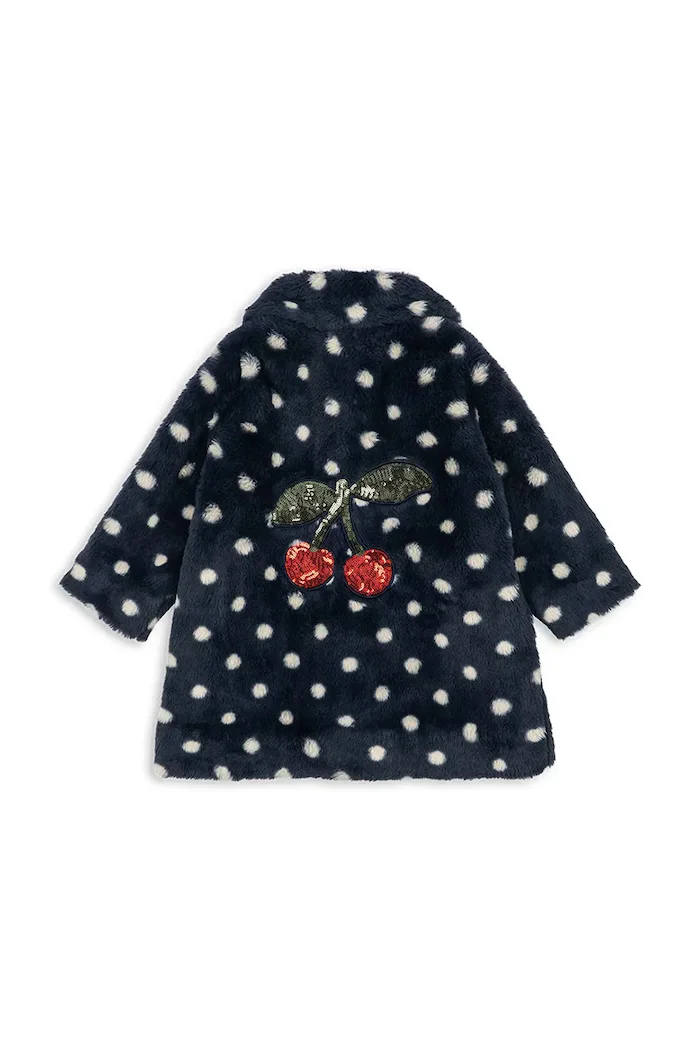 Konges Sløjd палто от еко пух за деца FUZZIE COAT GRS тъмносиньо KS106477