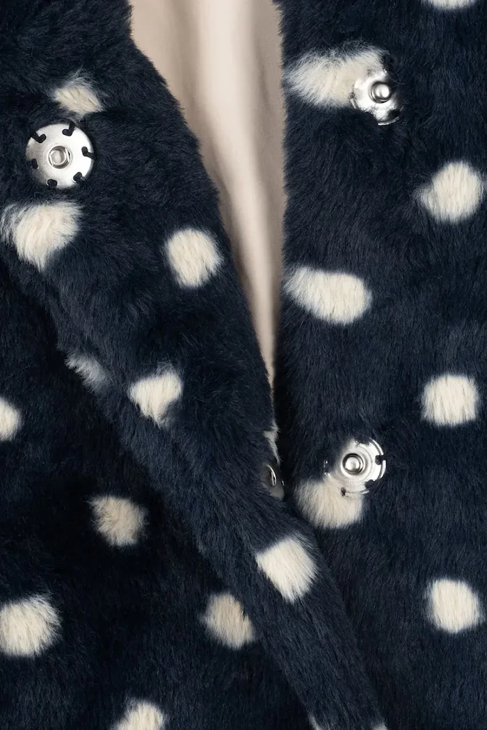 Konges Sløjd палто от еко пух за деца FUZZIE COAT GRS тъмносиньо KS106477