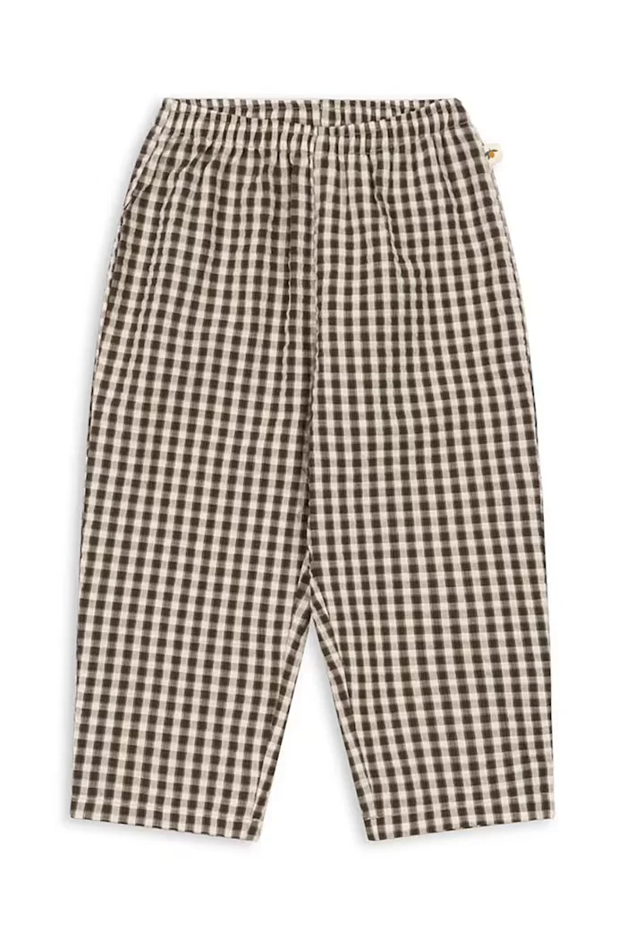 Konges Sløjd панталон за деца от памук KIM PANTS GOTS кафяв със стандартна талия KS106067