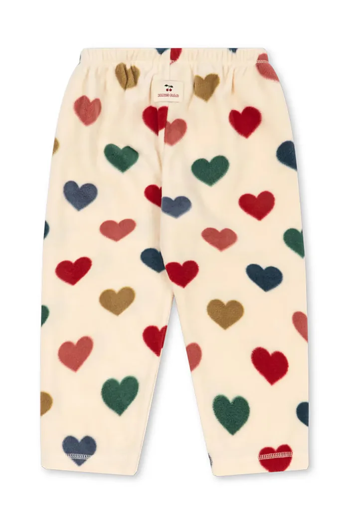 Konges Sløjd панталон за деца от полар TAVI FLEECE PANTS GRS бежов със стандартна талия KS106280