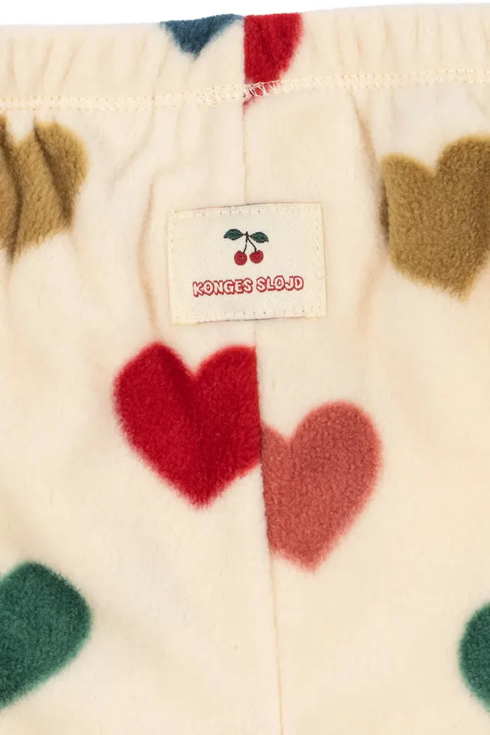 Konges Sløjd панталон за деца от полар TAVI FLEECE PANTS GRS бежов със стандартна талия KS106280