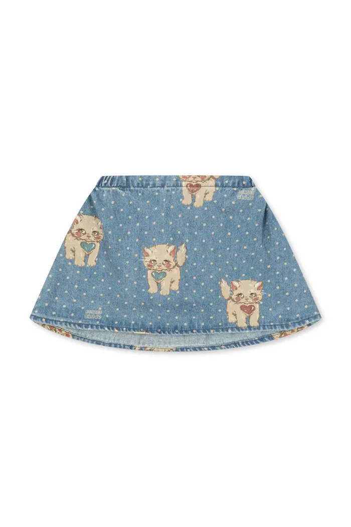 Konges Sløjd пола от памук MAGOT SKIRT GOTS синя с животински принт KS106139