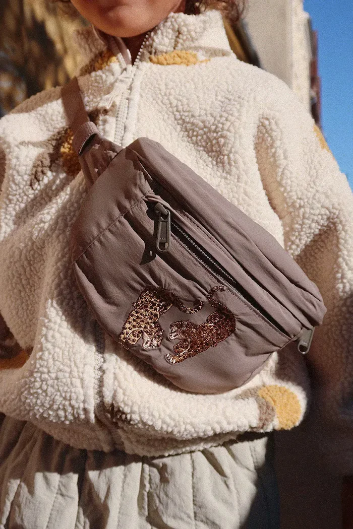 Konges Sløjd поларен суичър за деца JODY TEDDY JACKET GRS бежов KS103479