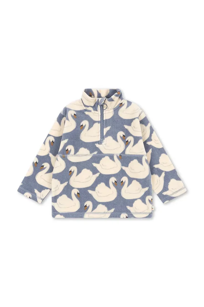 Konges Sløjd поларен суичър за деца TAVI FLEECE SWEATSHIRT GRS син KS105774