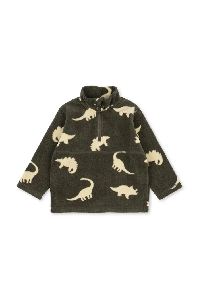 Konges Sløjd поларен суичър за деца TAVI FLEECE SWEATSHIRT GRS зелен KS105774