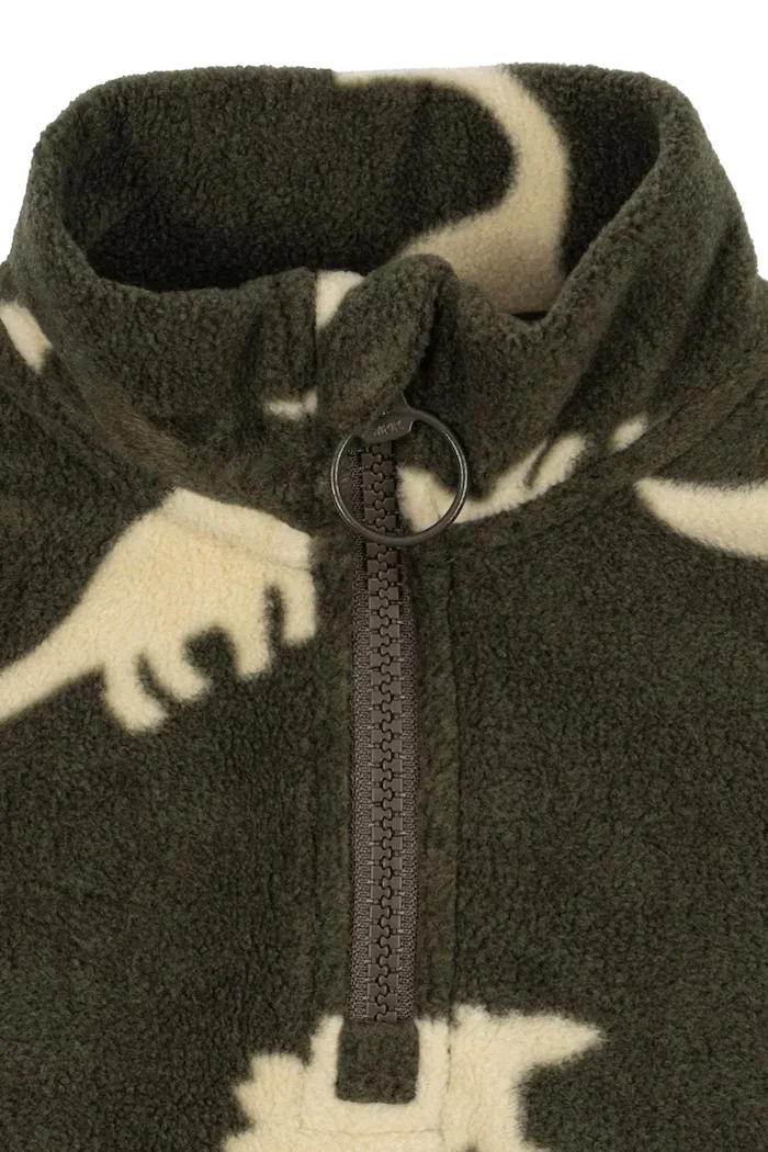 Konges Sløjd поларен суичър за деца TAVI FLEECE SWEATSHIRT GRS зелен KS105774