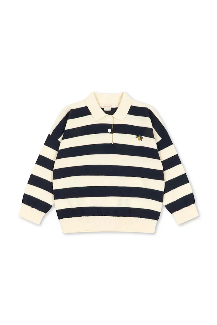 Konges Sløjd пуловер за деца MANIS KNIT POLO тъмносин KS106144