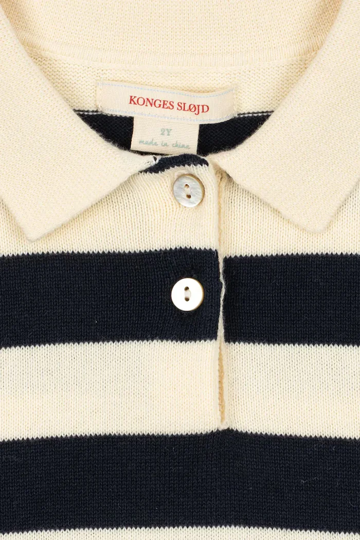 Konges Sløjd пуловер за деца MANIS KNIT POLO тъмносин KS106144