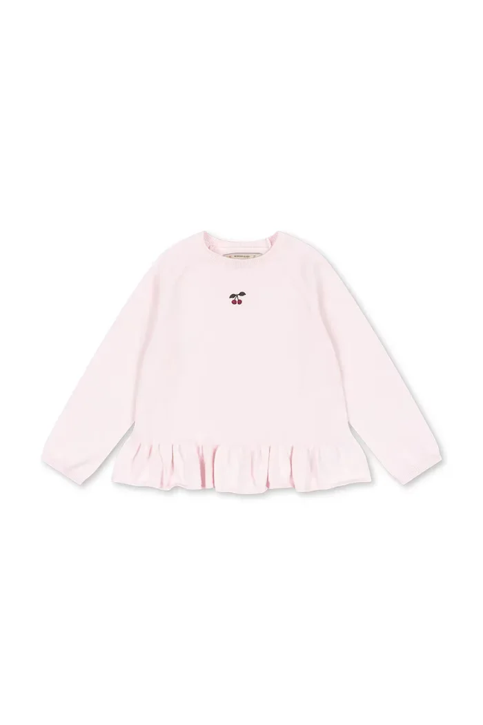 Konges Sløjd пуловер за деца от памук CATHY SWEATER розов KS105938