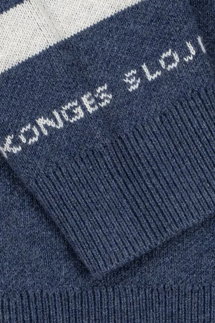 Konges Sløjd пуловер за деца с добавена вълна LAPIS BLOUSE WOOL тъмносин KS106093