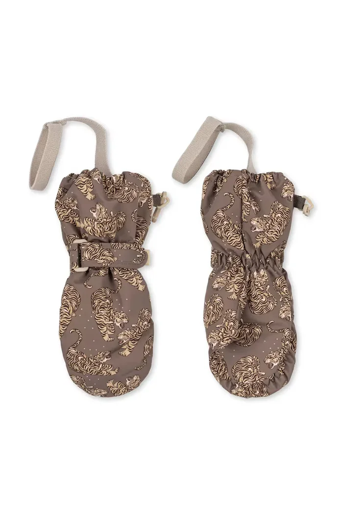 Konges Sløjd ръкавици за деца NOHR SNOW MITTENS PRINT кафяви KS105747