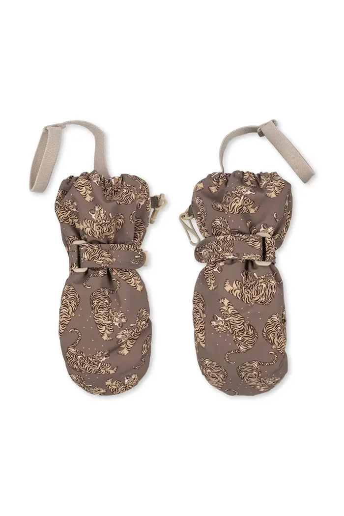 Konges Sløjd ръкавици за деца NOHR SNOW MITTENS PRINT кафяви KS105747