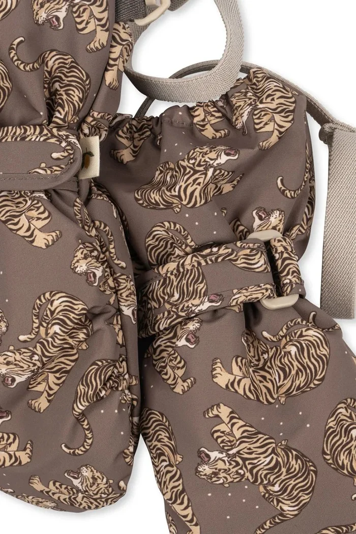 Konges Sløjd ръкавици за деца NOHR SNOW MITTENS PRINT кафяви KS105747