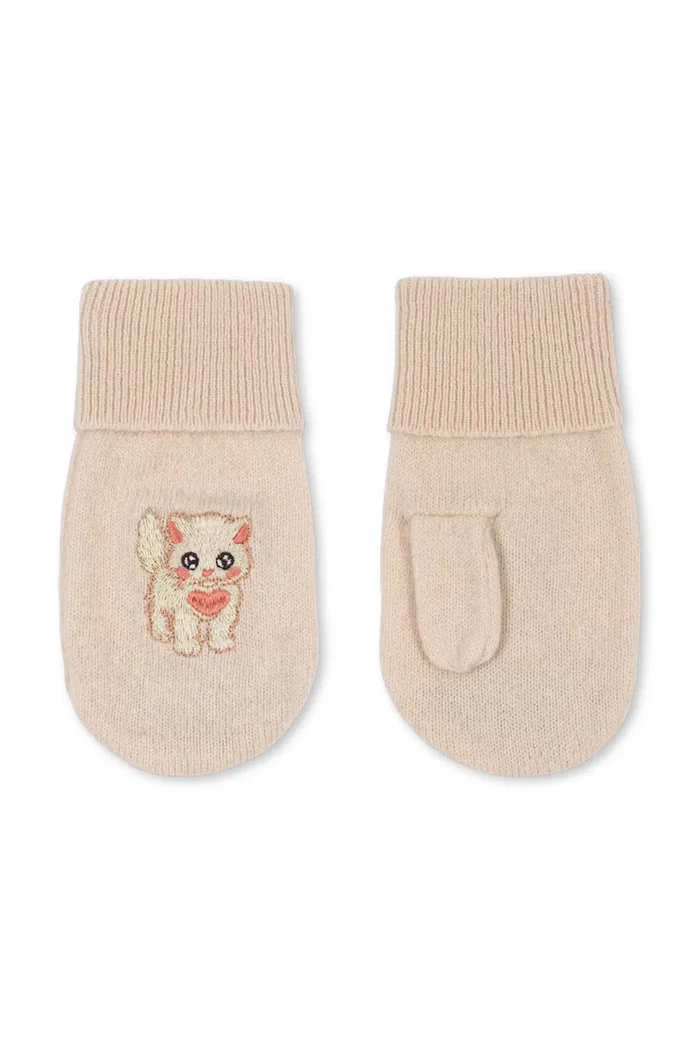Konges Sløjd ръкавици за деца от вълна COLLETTE MITTENS розови KS107387