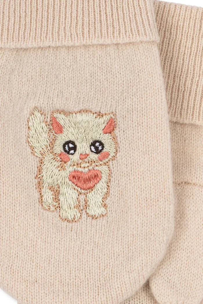 Konges Sløjd ръкавици за деца от вълна COLLETTE MITTENS розови KS107387