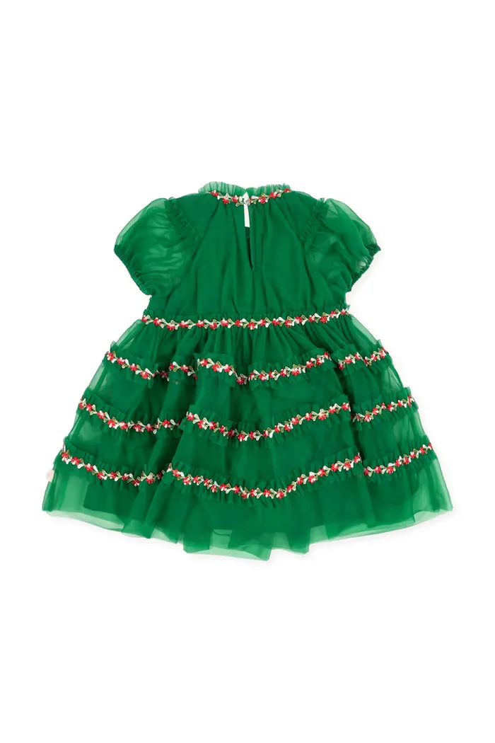Konges Sløjd рокля babydoll JOELLE DRESS зелена KS106049