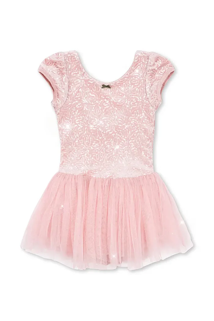 Konges Sløjd рокля BALLERINA DRESS розова с ажурни вложки KS107390