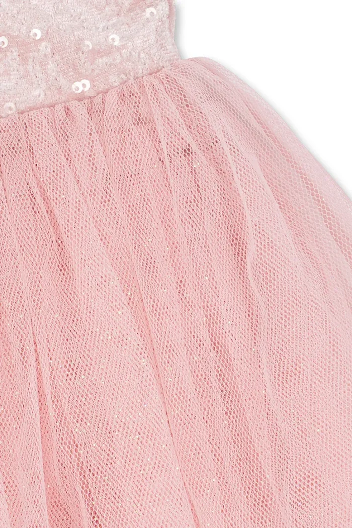 Konges Sløjd рокля BALLERINA DRESS розова с ажурни вложки KS107390