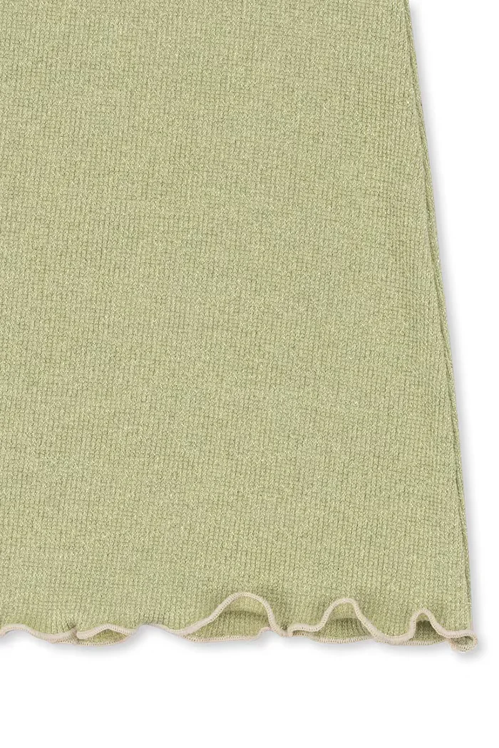 Konges Sløjd рокля с памук ROLI STRAP DRESS OCS зелена KS105532