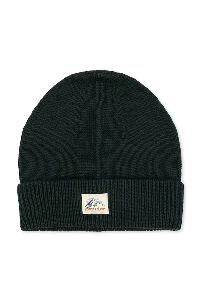 Konges Sløjd шапка беан за деца от памук AVELY BEANIE зелена KS105688
