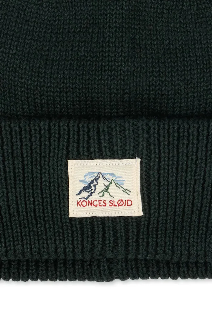 Konges Sløjd шапка беан за деца от памук AVELY BEANIE зелена KS105688