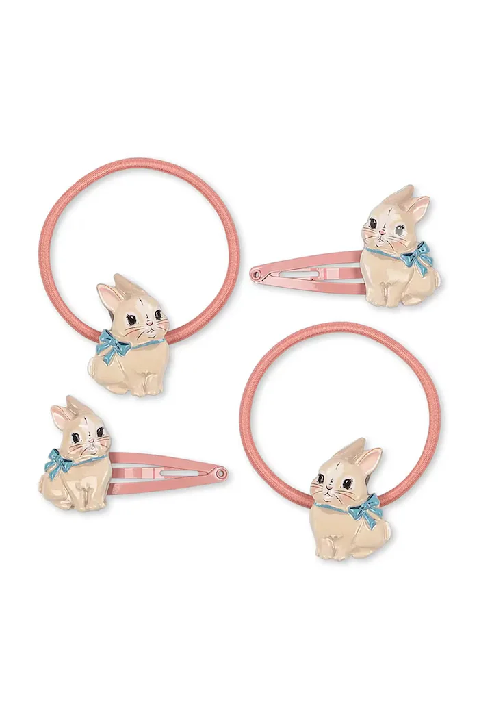 Konges Sløjd щипка и ластик за коса за деца BUNNY HAIR ACCESSORIES KS106402
