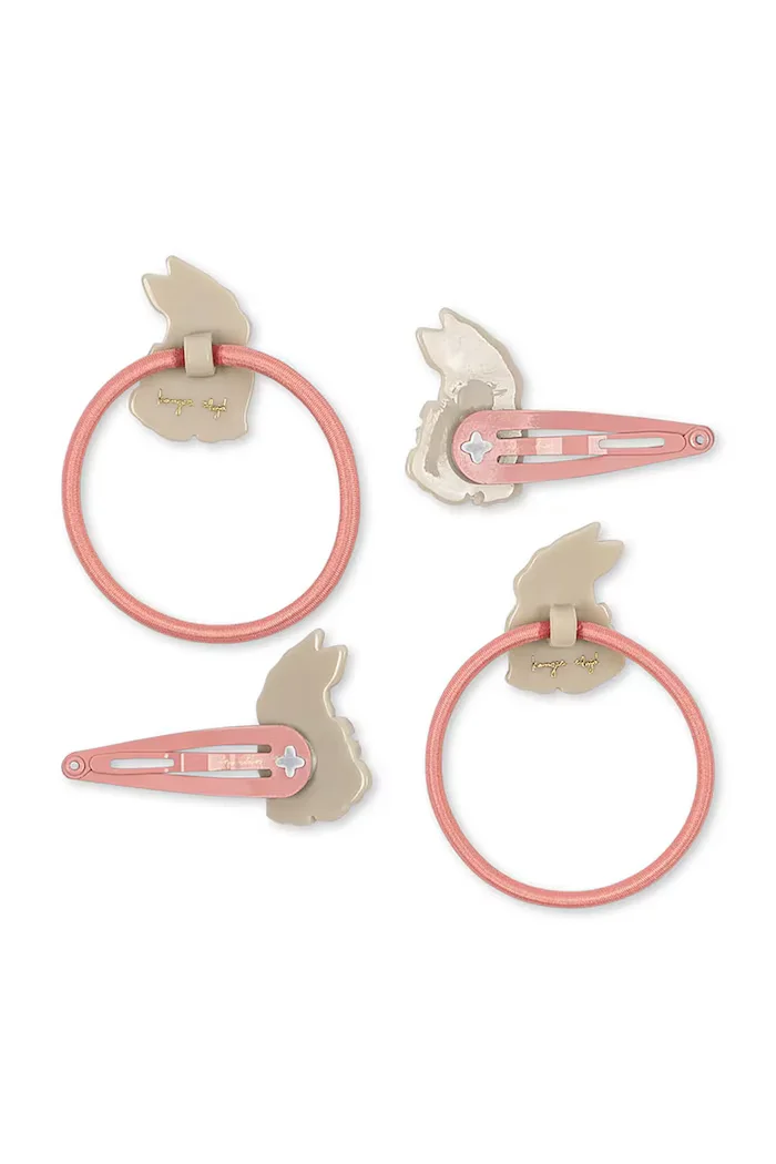 Konges Sløjd щипка и ластик за коса за деца BUNNY HAIR ACCESSORIES KS106402