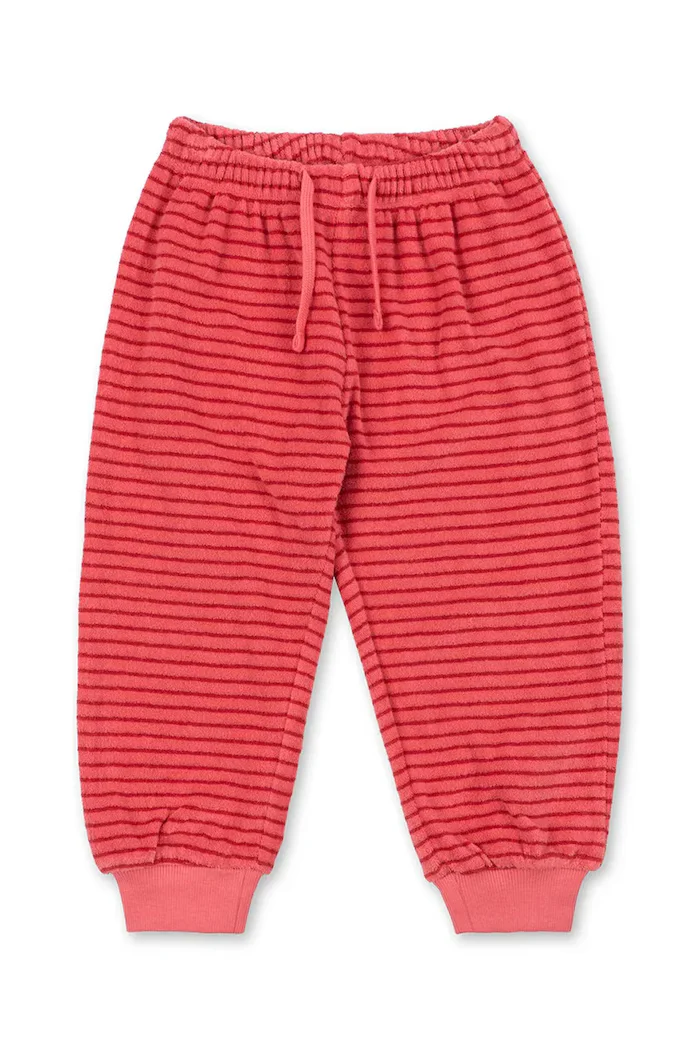Konges Sløjd спортен панталон за деца от памук ITTY SWEAT PANTS GOTS розов със стандартна талия KS106044