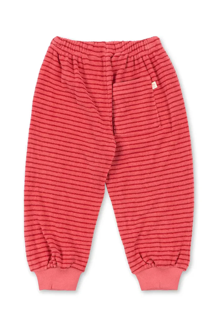 Konges Sløjd спортен панталон за деца от памук ITTY SWEAT PANTS GOTS розов със стандартна талия KS106044