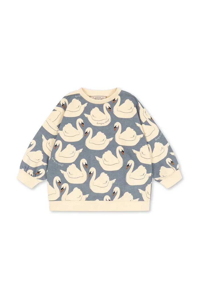 Konges Sløjd суичър за деца от памук LOUPY PRINT SWEAT SHIRT GOTS син KS106116