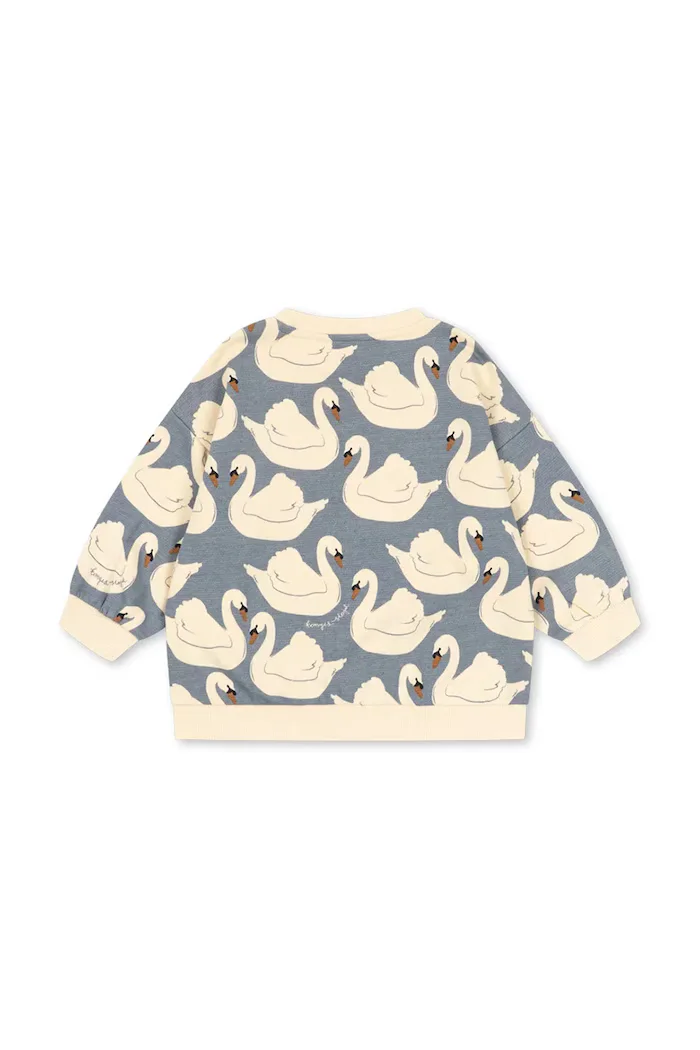 Konges Sløjd суичър за деца от памук LOUPY PRINT SWEAT SHIRT GOTS син KS106116