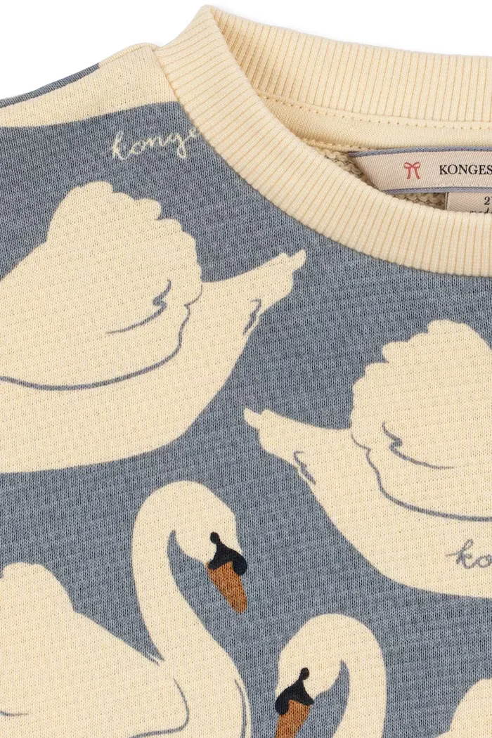 Konges Sløjd суичър за деца от памук LOUPY PRINT SWEAT SHIRT GOTS син KS106116