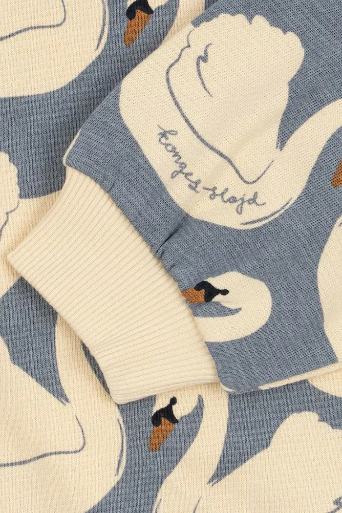 Konges Sløjd суичър за деца от памук LOUPY PRINT SWEAT SHIRT GOTS син KS106116