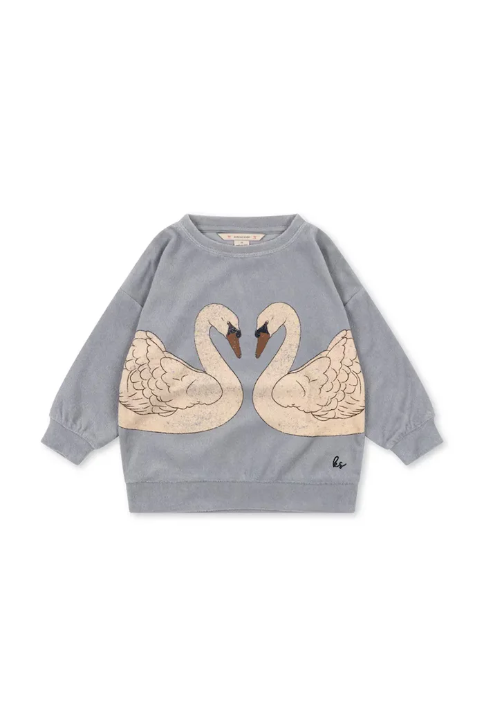 Konges Sløjd суичър за деца с памук ITTY SWEATSHIRT GOTS син KS107615