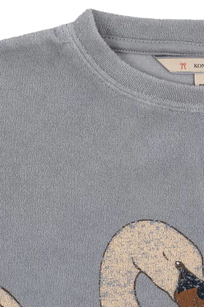 Konges Sløjd суичър за деца с памук ITTY SWEATSHIRT GOTS син KS107615