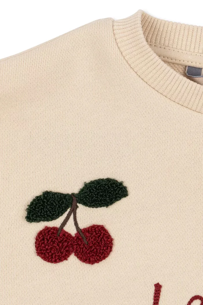 Konges Sløjd суичър за деца с памук LOU SWEAT SHIRT OCS бежов KS107618