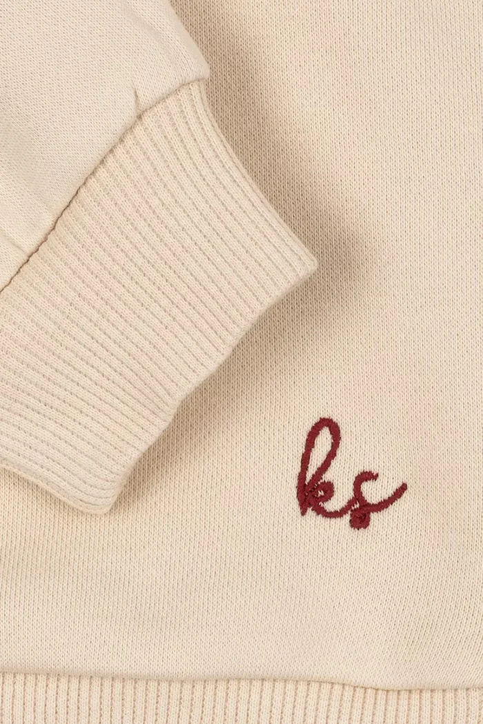 Konges Sløjd суичър за деца с памук LOU SWEAT SHIRT OCS бежов KS107618