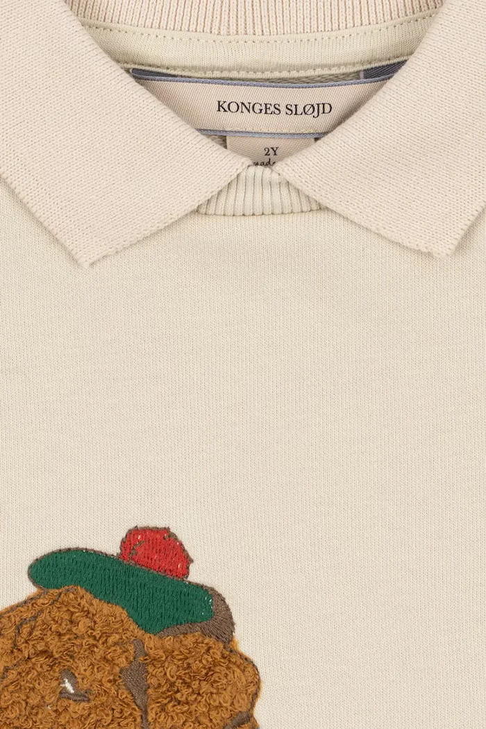 Konges Sløjd суичър за деца с памук SPOTTY SWEAT SHIRT GOTS бял KS106253