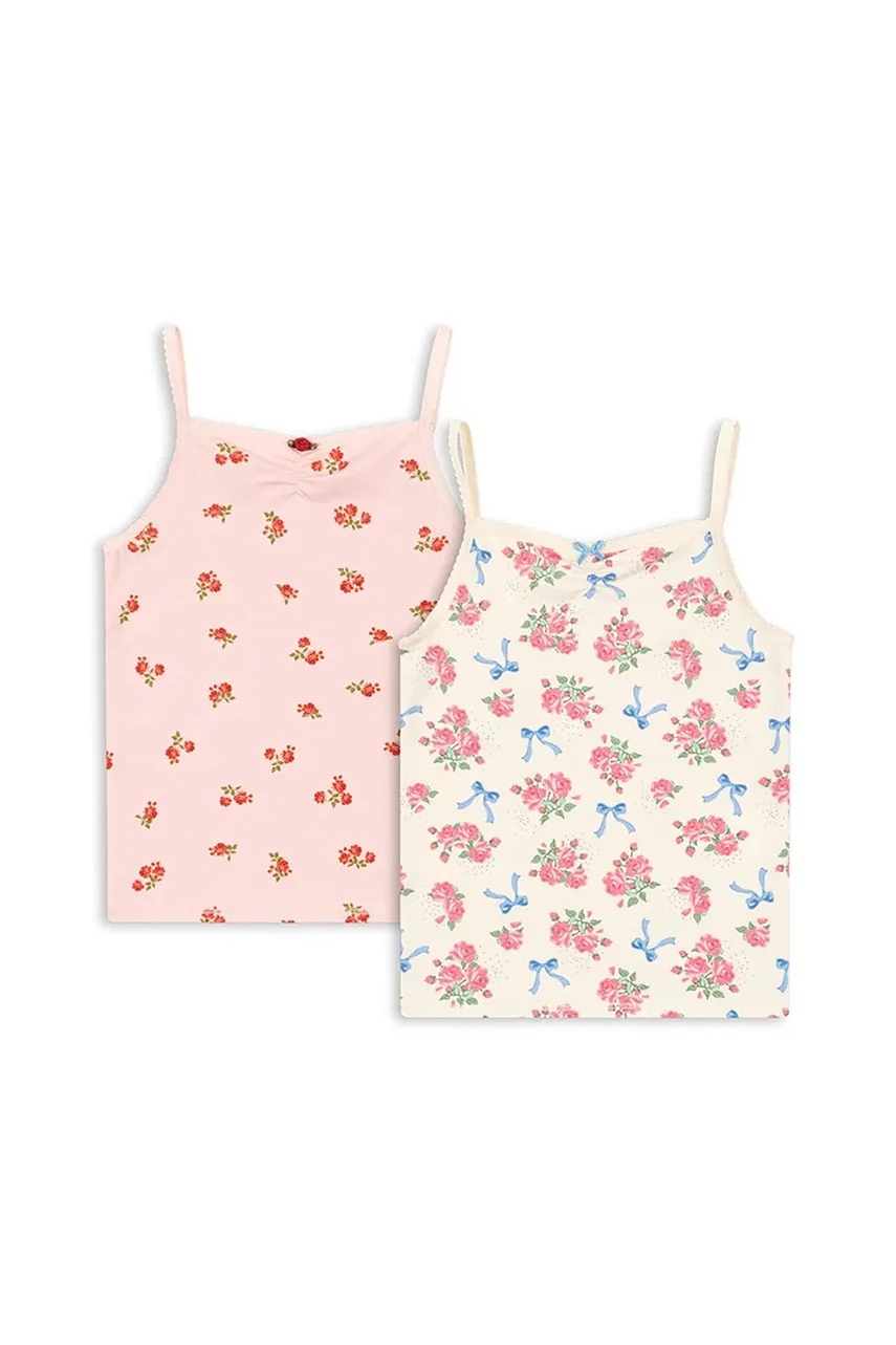 Konges Sløjd Тениска без ръкави BASIC 2 PACK STRAP TOP GOTS (2 броя)