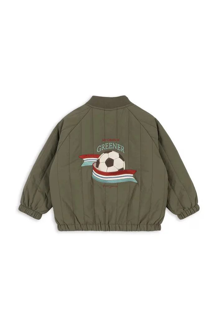 Konges Sløjd яке бомбър за деца JUNO BOMBER JACKET зелено KS105725
