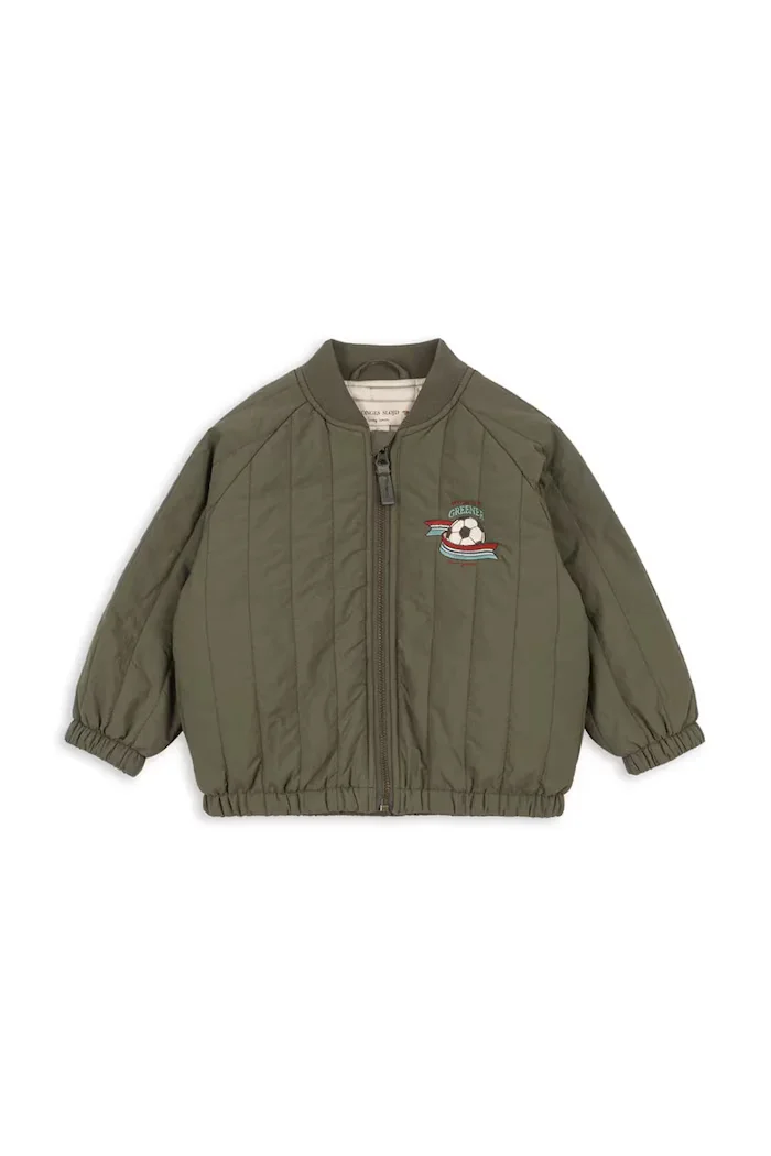 Konges Sløjd яке бомбър за деца JUNO BOMBER JACKET зелено KS105725