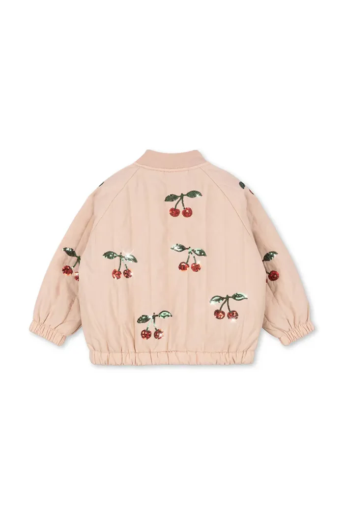 Konges Sløjd яке бомбър за деца JUNO SEQUIN BOMBER JACKET бежово KS105733