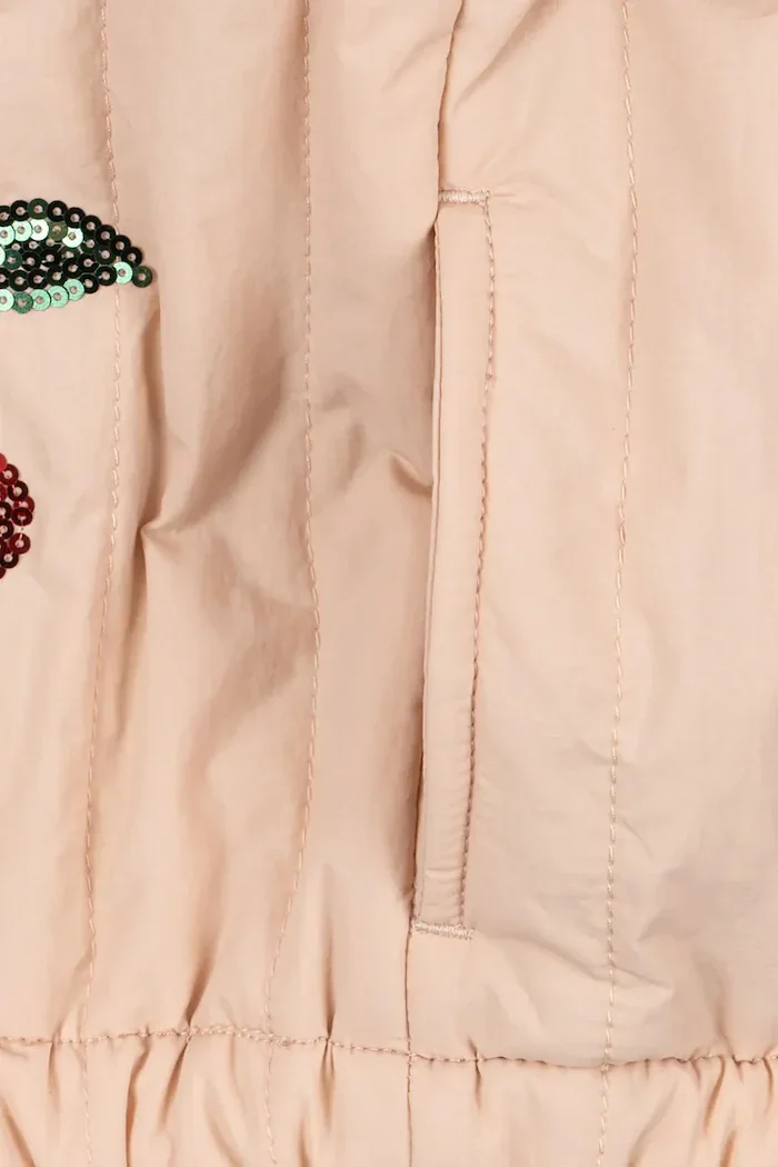 Konges Sløjd яке бомбър за деца JUNO SEQUIN BOMBER JACKET бежово KS105733