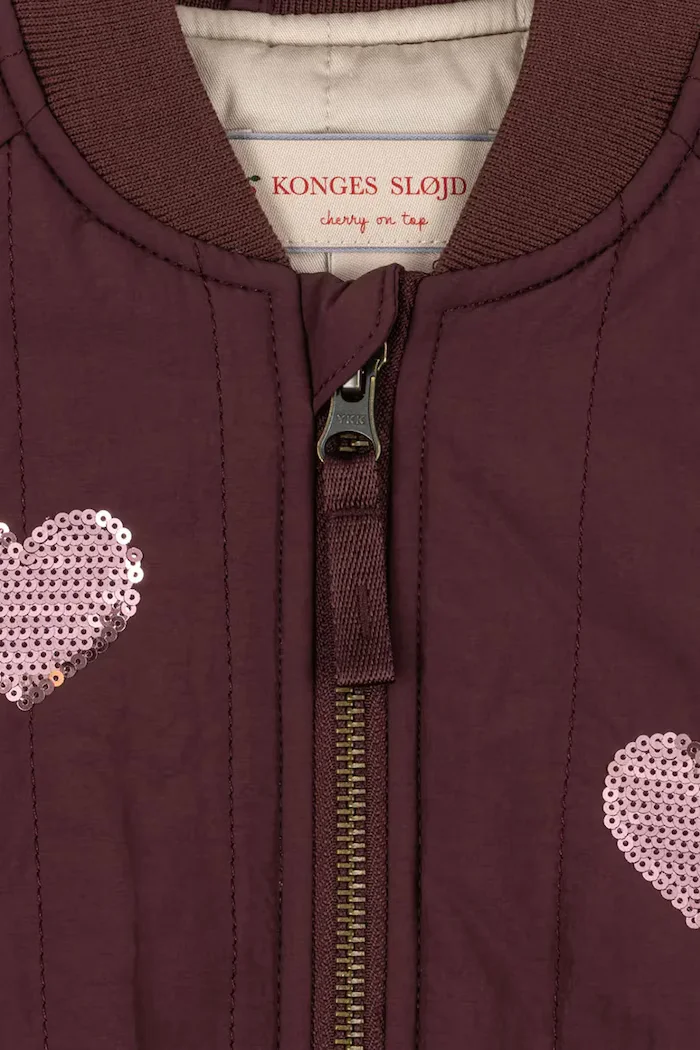 Konges Sløjd яке бомбър за деца JUNO SEQUIN BOMBER JACKET кафяво KS105733