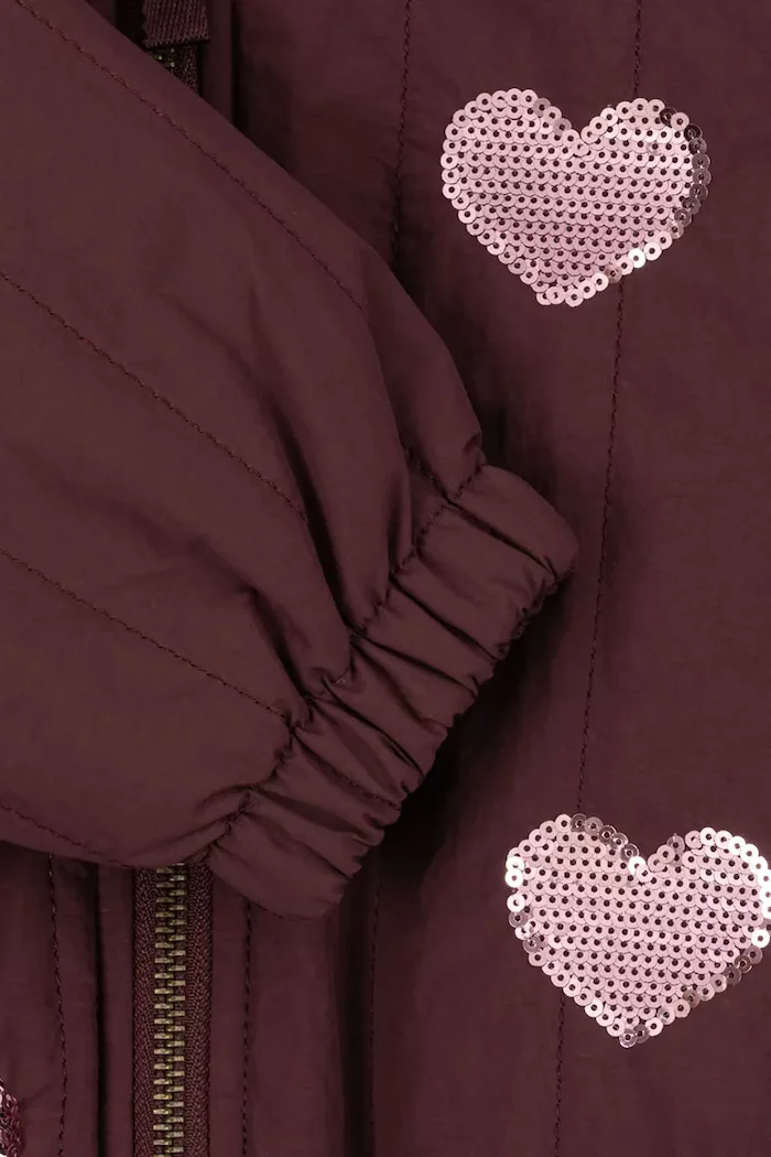 Konges Sløjd яке бомбър за деца JUNO SEQUIN BOMBER JACKET кафяво KS105733
